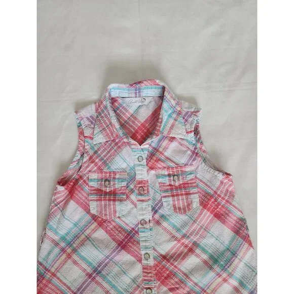 Arnold Palmer Little Girls Pink/Multicolor Plaid Sleeveless Dress Size 60-120 cm - Picture 6 of 10